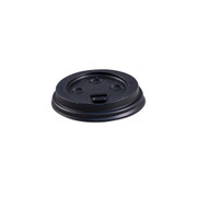 Empress EDHCL-8-B 8 Oz. Black Dome Lid Paper Hot Cup (10 Packs of 100 Dome lids Per Case)