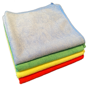 CTC 40-1333 10" W x 16" H Blue, Green, Red and Yellow Rectangle Microfiber Terry Cloths