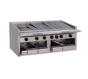 Bakers Pride C-60RS-R-NG 60" W Natural Gas Countertop Cast Iron Radiant Charbroiler - 195,000 BTU