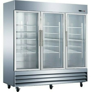 Universal Coolers RICI-81G 81" W Stainless Steel Solid Door Reach-In Refrigerator - 115 Volts 1-Ph