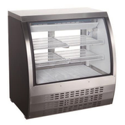 Universal Coolers FCI-48-SC 48" W Black Stainless Steel Curved Deli Display Case - 115 Volts