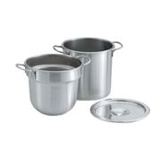 Vollrath 77073 Stainless Steel with Round Bottom 8.88" Deep Double Boiler Inset for 77070