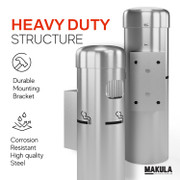 Makula MAKWMSS 1.75'' Stainless Steel Wall Mounted Cigarette and Ash Receptacle