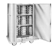 Carter-Hoffmann BB72 90 Covered Plates Stainless Steel Mobile Single Door Classic Carter Banquet Cabinet - 120 Volts