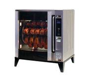 BKI VGG-8-F-PT Stainless Steel Pass Thru Electric Single Deck Rotisserie Oven - 208 Volt 3-Ph