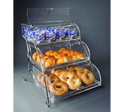 Rosseto BAK2944 22.4" x 15" x 17.25" H Clear Rectangular Acrylic 3 Tier Countertop Bakery Display Case