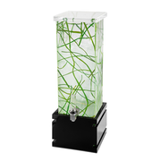 Rosseto LD209 2 Gal. Acrylic Square with Black Bamboo Base Sea Grass Beverage Dispenser