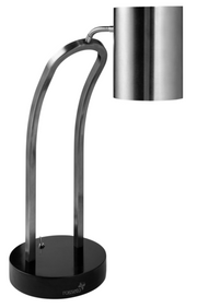 Rosseto HL006 26" H Black Single Bulb Free-Standing Stainless Steel Heat Lamp - 110-250 Volts