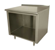 Advance Tabco EF-SS-363 36" W x 36" D x 1.5" H 304 Stainless Steel 14 Gauge Open Front Work Table