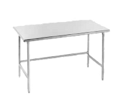 Advance Tabco TMS-248 96" W x 24" D Stainless Steel Base 16 Gauge Flat Top Work Table with Side and Rear Crossrails