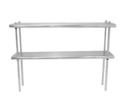 Advance Tabco DS-12-120R 120" W x 12" D x 35" H Stainless Steel 18 Gauge Double Overshelf