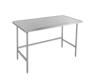 Advance Tabco TVLG-2410 120" W x 24" D 14 Gauge 304 Stainless Steel with Countertop Non Drip Edge Work Table