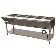 Advance Tabco HF-5E-240 5 Pans Stainless Steel Open Well Electric Hot Food Table - 208-204 Volts