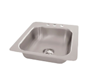 Advance Tabco SS-1-1719-10 17" W x 19" D x 10" H 18 Gauge 304 Stainless Steel 1-Compartment Smart Series Drop-In Sink