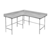 Advance Tabco KTMS-249 108" x 60" Stainless Steel 14 Gauge L-Shaped Work Table