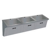 Advance Tabco SCR-ADA-3 90" W x 21" D x 30" H Stainless Steel Wall Mounted Hand Sink