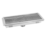 Advance Tabco FTG-772 72" W x 7.5" D x 4" H 14 Gauge 304 Stainless Steel Floor Trough or Water Receptacle