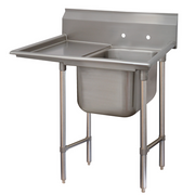 Advance Tabco 93-1-24-36L 58" W x 28" D x 42" H 16 Gauge 304 Stainless Steel 1-Compartment Regaline Sink