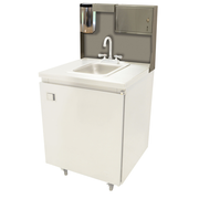 Advance Tabco TA-MSC-ES1 Stainless Steel Rear Riser Panel for 26" Wide Mobile Sinks Touchless Liquid Dispenser