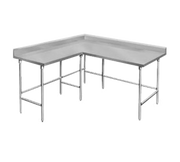 Advance Tabco KTMS-309 108" x 60" Stainless Steel 14 Gauge L-Shaped Work Table