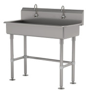 Advance Tabco FC-FM-40EFADA 40" W x 19.5" D 16 Gauge Freestanding Multiwash Hand Sink