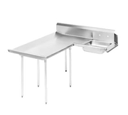 Advance Tabco DTS-D60-60L 44" H 16 Gauge Galvanized Legs L-Shaped Dishlanding-Soil Dishtable