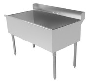 Advance Tabco 6-41-24D 24" W x 29" D x 37" H 16 Gauge 340 Stainless Steel 1-Compartment Square Corner Scullery Sink