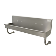 Advance Tabco 19-18-40-ADA 40" W x 19.5" D x 25.5" H 16 Gauge 304 Stainless Steel Wall Mounted Multiwash Hand Sink