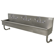 Advance Tabco 19-18-60-ADA-F 60" W x 19.5" D x 25.5" H 16 Gauge 304 Stainless Steel Wall Mounted Multiwash Hand Sink