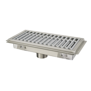 Advance Tabco FFTG-1272 72" W x 12" D x 4" H 14 Gauge Stainless Steel Floor Trough