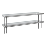 Advance Tabco ODS-15-144R 144" W x 15" D 18 Gauge 430 Stainless Steel Double Overshelf