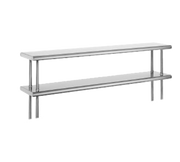 Advance Tabco ODS-15-120 120" W x 15" D x 26" H Stainless Steel 18 Gauge Double Overshelf