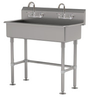 Advance Tabco FC-FM-40-F 40" W x 19.5" D 16 Gauge Freestanding Multiwash Hand Sink