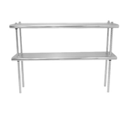 Advance Tabco DS-12-144R 144" W x 12" D x 35" H Stainless Steel 18 Gauge Double Overshelf