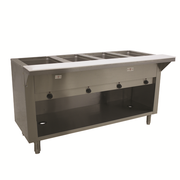 Advance Tabco SW-4E-120-BS 4 Pans Stainless Steel Sealed Well Electric Hot Food Table - 120 Volts
