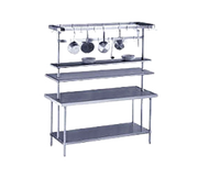 Advance Tabco PT-15-60 60" W x 15" D Stainless Steel Mid-Mounted Single Overshelf