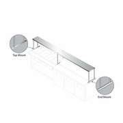 Advance Tabco CU-18-120 120" W x 18" D 18 Gauge Stainless Steel Single Overshelf