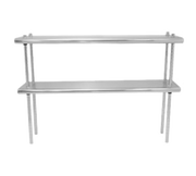 Advance Tabco DS-12-108R 108" W x 12" D x 35" H Stainless Steel 18 Gauge Double Overshelf