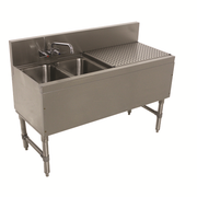 Advance Tabco PRB-19-42L 48" W x 20" D Stainless Steel Prestige Underbar Sink Unit