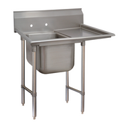 Advance Tabco 93-1-24-24R 46" W x 28" D x 42" H 16 Gauge 304 Stainless Steel 1-Compartment Regaline Sink