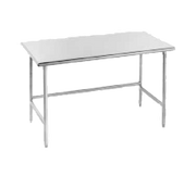 Advance Tabco TMS-368 96" W x 36" D Stainless Steel Base 16 Gauge Flat Top Work Table with Side and Rear Crossrails