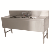 Advance Tabco PRB-19-83C 96" W x 20" D Stainless Steel Prestige Underbar Sink Unit