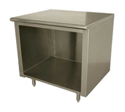 Advance Tabco EB-SS-363 36" W x 36" D 304 Stainless Steel 14 Gauge Open Front Work Table