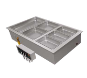 Hatco HWBLI-3 (3) Full Size Pan Stainless Steel Insulated Drop-In Modular and Ganged Heated Well - 120 Volts