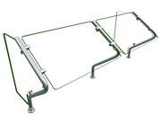 Hatco ES67-48 48" W x 19.5" D Stainless Steel Frame Self Service Single-Sided Flav-R-Shield ES67 Food Shield