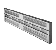 Hatco GRAML-18D3 18" W Aluminum Double Glo-Ray Infrared Strip Heater - 120 Volts 1020 Watts