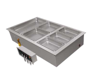 Hatco HWBLI-2 (2) Full Size Pan Stainless Steel Insulated Drop-In Modular and Ganged Heated Well - 120 Volts