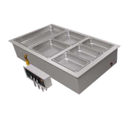 Hatco HWBLI-4 (4) Full Size Pan Stainless Steel Insulated Drop-In Modular and Ganged Heated Well - 120 Volts