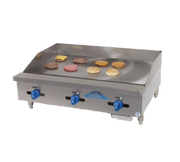 Comstock-Castle 3260MG-LP Manual Controls With Stainless Steel Exterior Countertop Liquid Propane Castle Series Griddle - 125,000 BTU