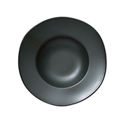 Yanco CH-510 12 Oz. Dark Green Porcelain Round Champs Pasta Plate